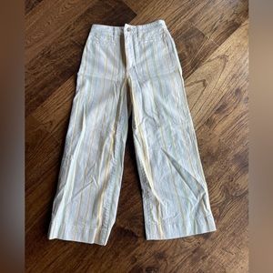 Madewell khaki striped pants